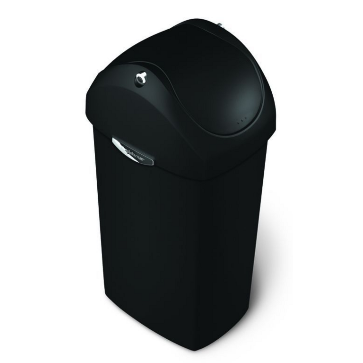 Simplehuman Swing, afvalbak, 40 liter, zwart, VB 007571 - 0