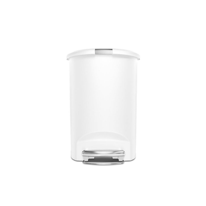 Simplehuman, halfronde pedaalemmer, 50 liter, wit, VB 011141 - 1