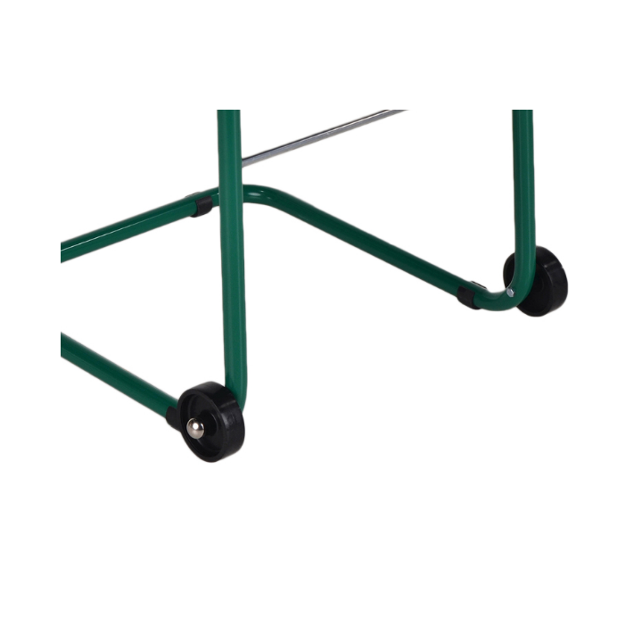 Wielenset voor stalen zakhouder 400 liter, zwart, VB 410628 - 0