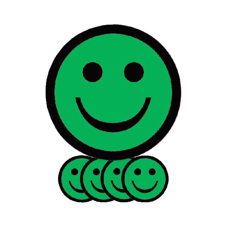 Magneet smiley 2.5cm emotie blij groen(14032.221) - 0