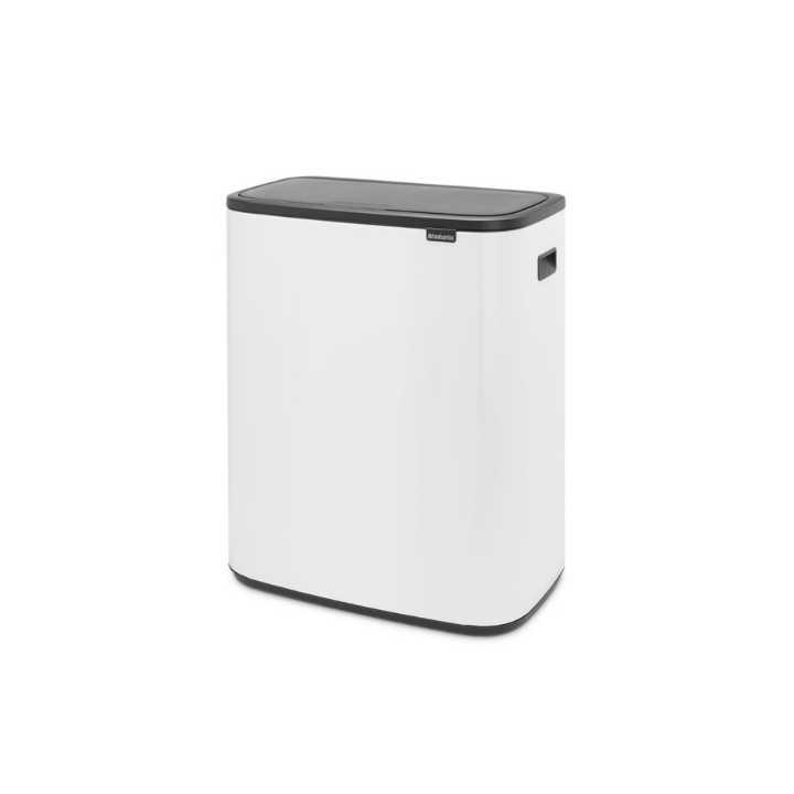 Brabantia Touch, afvalbak, 2x30 liter, wit, VB 221408 - 0