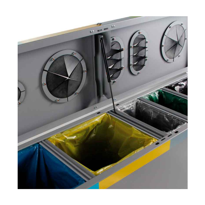 Five-Chamber, afvalscheidingssysteem, 3x70 liter + 2x30 liter, VB 183401 - 3