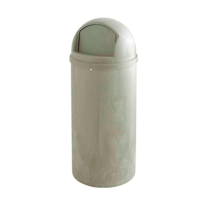 Rubbermaid Marshal, ronde afvalbak, 95 ltr, beige, VB 008170 - 0
