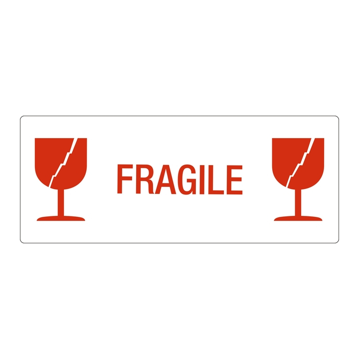 Waarschuwingsetiket fragile 500 stuks(76830) - 0