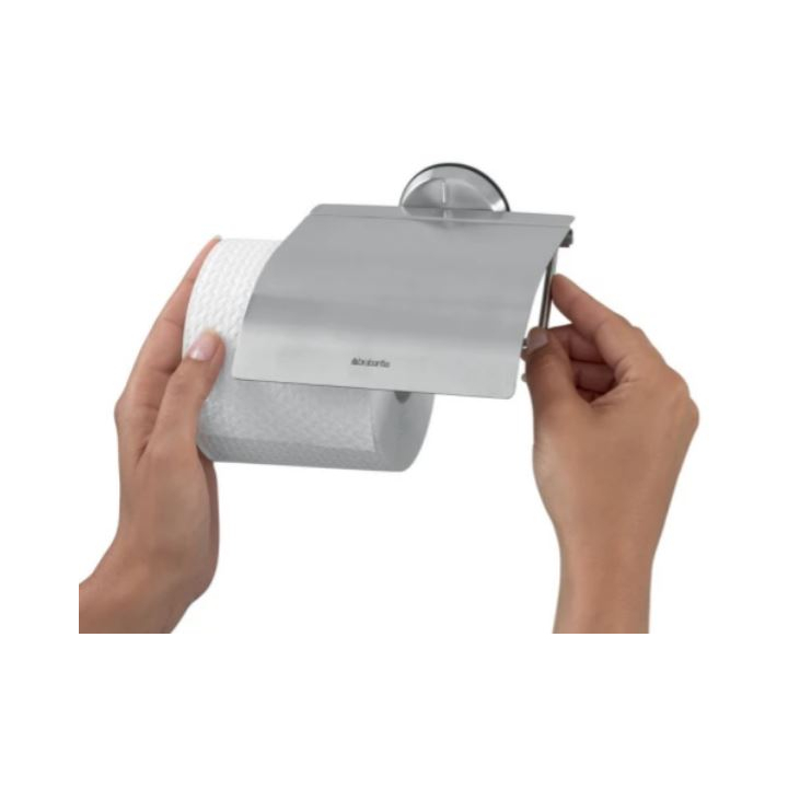Brabantia | Toiletrolhouder Met Deksel | Mat RVS | VB 399923 - 1