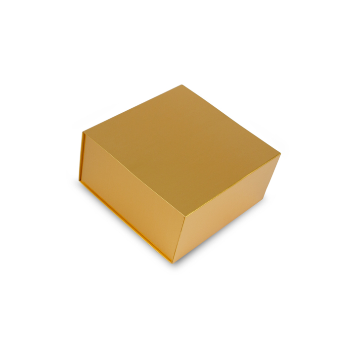 Magneetdoos, 23x23x11cm, glans laminaat, goud (25 stuks) - 0