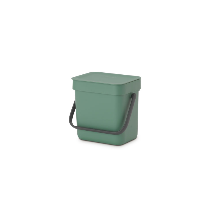 Brabantia, afvalemmer sort & go, 3 liter, groen, VB 129865 - 0