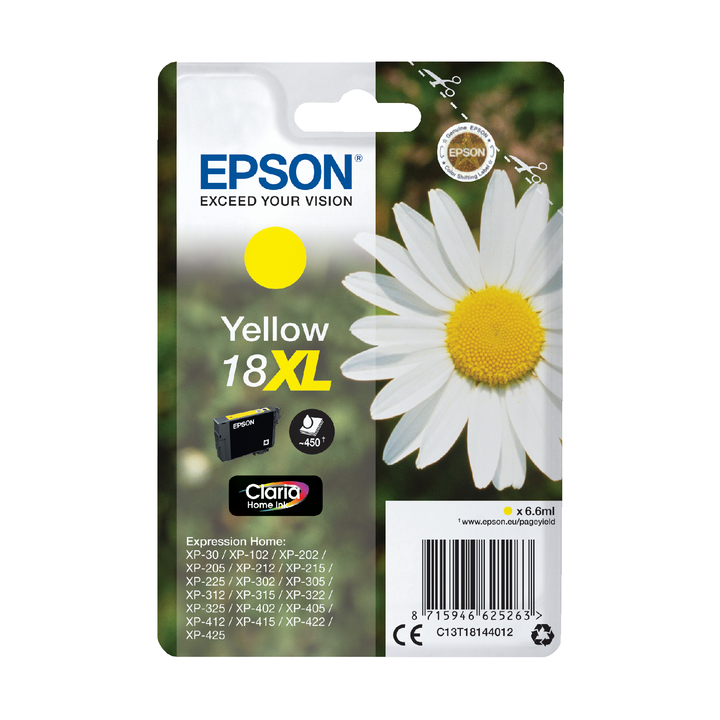 Inkcartridge epson 18xl t1814 geel(2666424) - 0