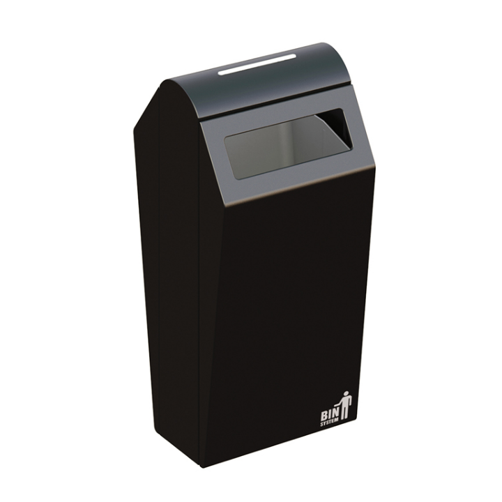 Binsystem, Double Bin afvalbak, 70 liter, zwart, VB 711529 - 0