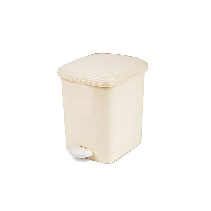 Rechthoekige pedaalemmer, 5 liter, wit, VB 006393 - 0
