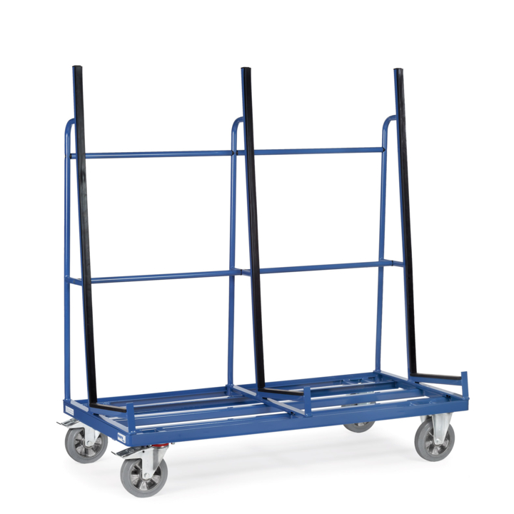 Glas en platenwagen enkelzijdig, 1676x800x1788 mm - 0