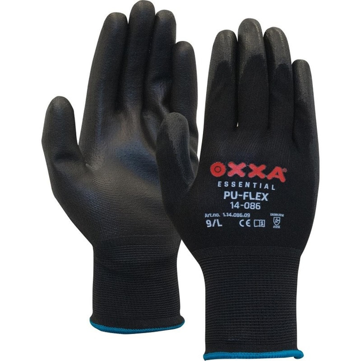 Oxxa PU-Flex, handschoen PU nylon, zwart, L - 0