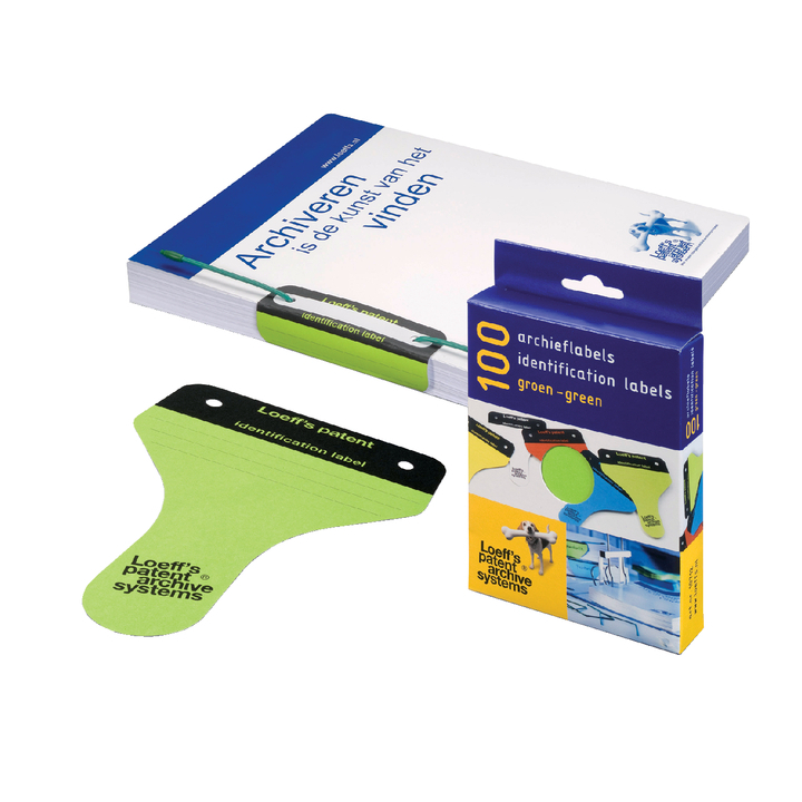 Archieflabel loeff karton groen - 0