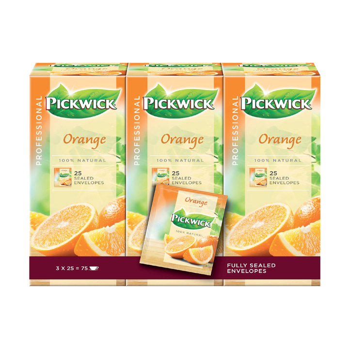 Pickwick Professional, thee, 1.5 gram, sinaasappel, 4029249 (25 stuks) - 0