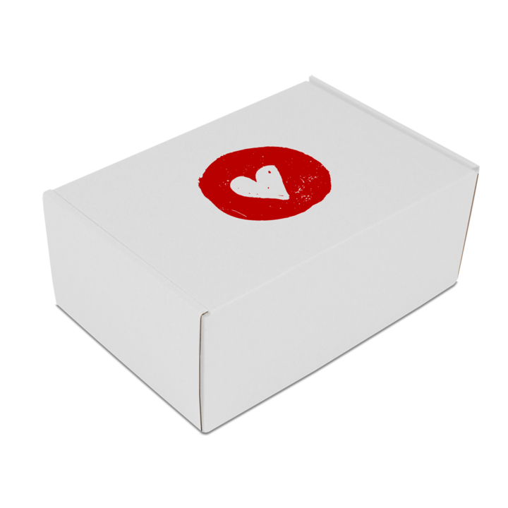 Valentijn geschenkdozen,Heart 22,5x15x9cm, wit, (50st) - 0