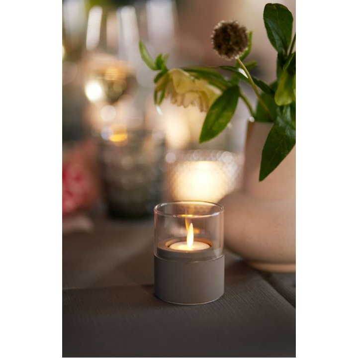 Duni | LED Lamphouder | 77x60mm | Kandelaar Neat Dark Grey | 192646 (10 stuks) OP=OP AANBIEDING - 2