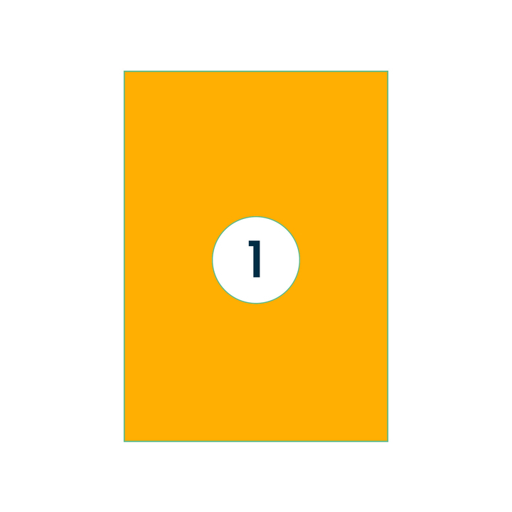 Etiket rillprint 210x297mm fluoror 100 etiketten(b84324) - 0