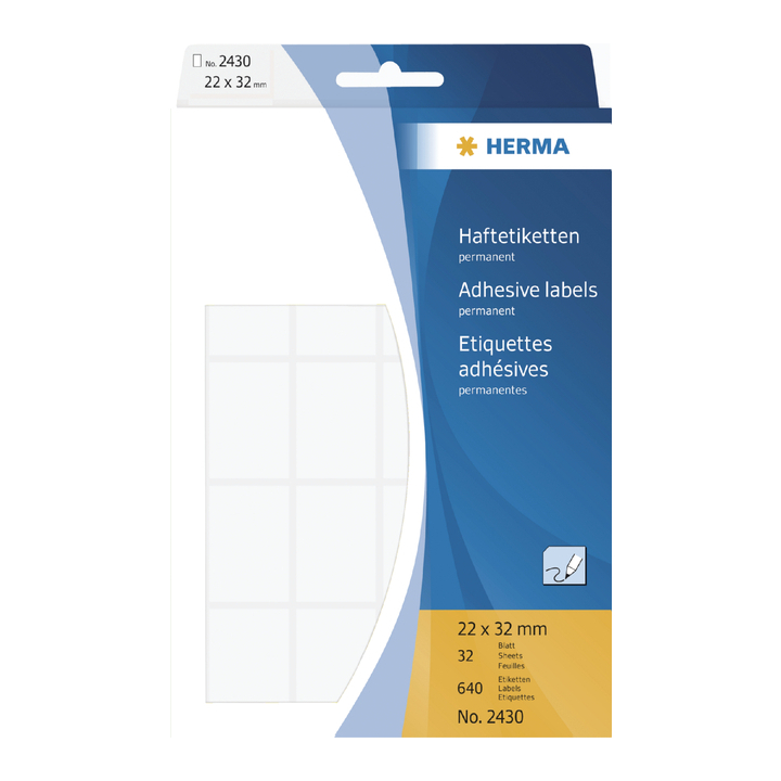 Etiket herma 2430 22x32mm 640st - 0