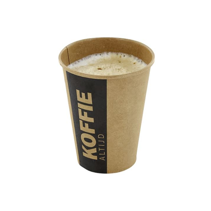 Kofiebeker, 355ml/12oz, 90mm, karton, 'Altijd koffie' (1000 stuks)  - 0