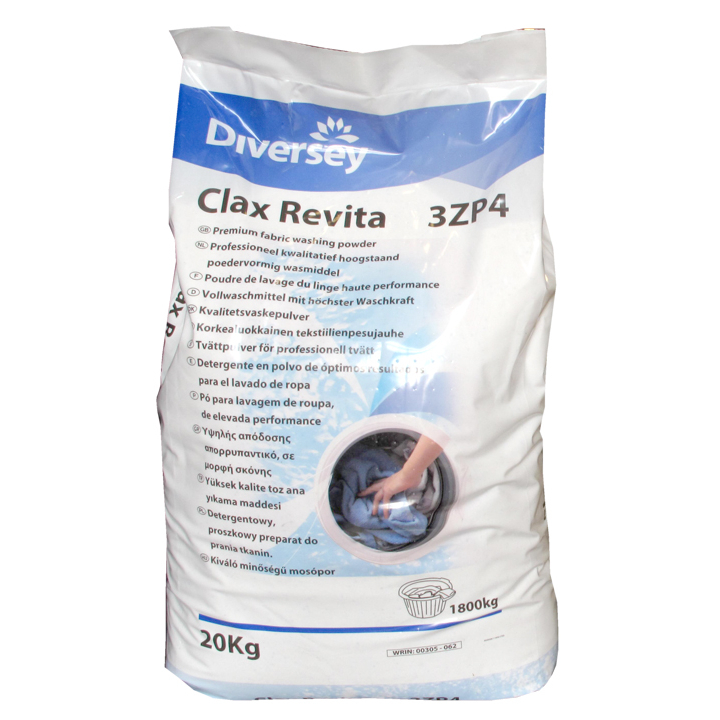 Diversey Clax Revita 3ZP4, waspoeder voor wasserijen, 20kg (1 stuk) - 0