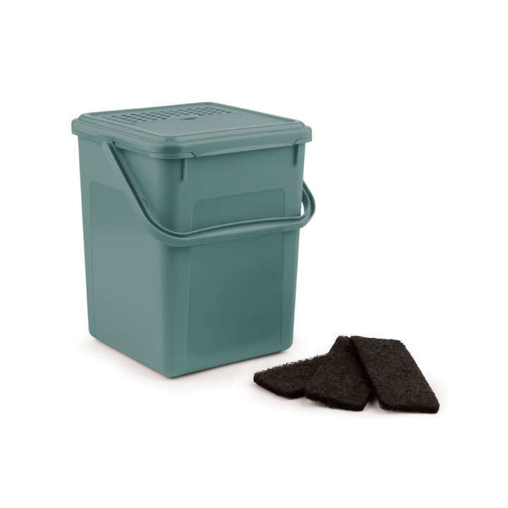Bio afvalemmer met koolfilter, 9 liter, groen, VB 246622 - 2