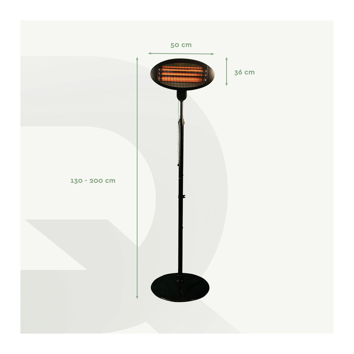Terrasverwarmer brasq staand elektrisch(8772601) - 1