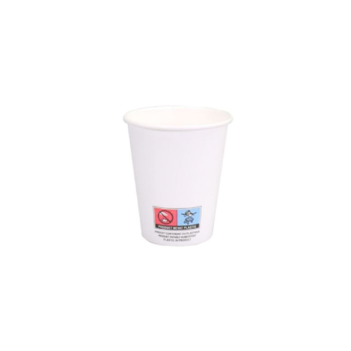 Drinkbeker, 180ml/7oz, 70.3mm, karton, wit (100 stuks) - 0