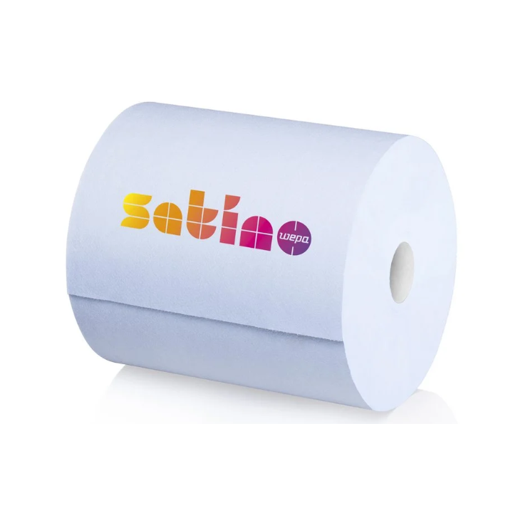 Satino Comfort | Industrierol Poetspapier | 350 Meter | 2-Laags | CR1 | Blauw | 305260 (2 stuks) - 0