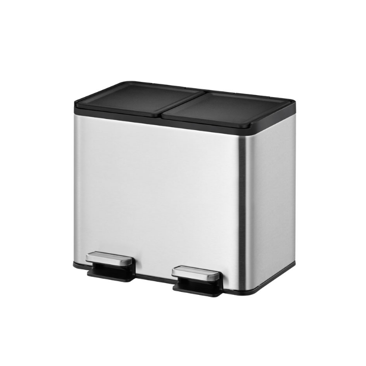 Essential EKO, pedaalemmer, 2x15 liter, mat RVS, VB 822931 - 0