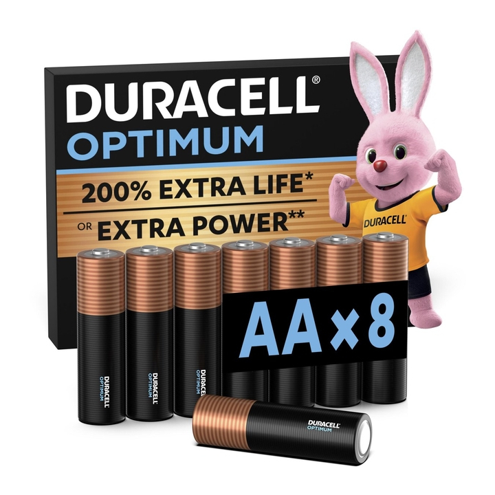 Batterij duracell optimum aa 8st(5000394137684) - 0