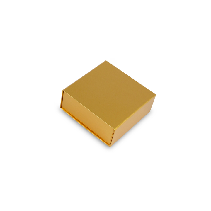 Magneetdoos, 14x14,5x5,7cm, glans laminaat, goud (25 stuks) - 0