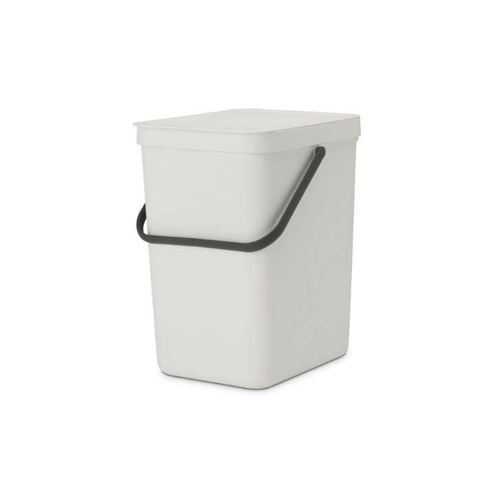 Brabantia, sort & go afvalemmer, 25 liter, lichtgrijs, VB 214400 - 0