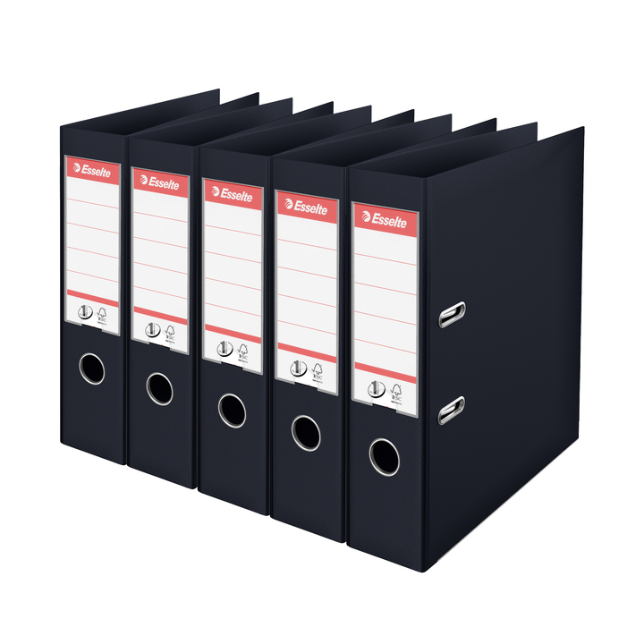 Esselte no 1 power ordner pp 75 mm 5 stuks zwart(162570) - 0
