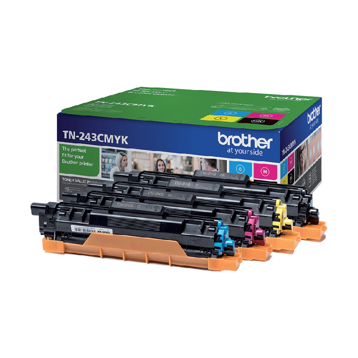 Toner brother tn-243 1k zwart + 3 kleuren(tn243cmyk) - 0