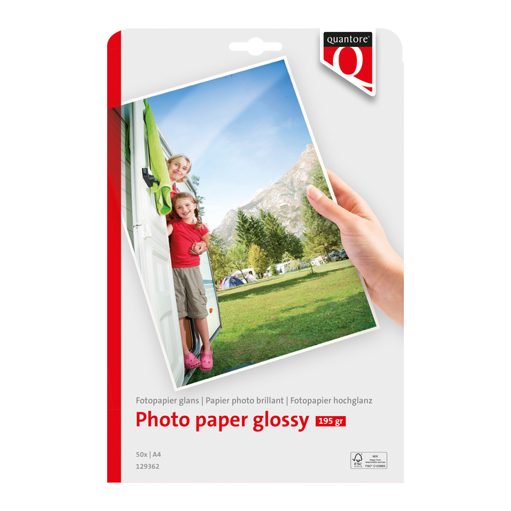 fotopapier quantore a4 195gr glans - 0