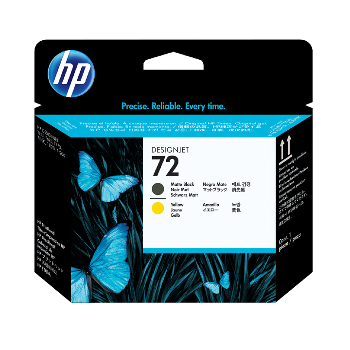 Printkop hp c9384a no 72 mat zwart geel - 0