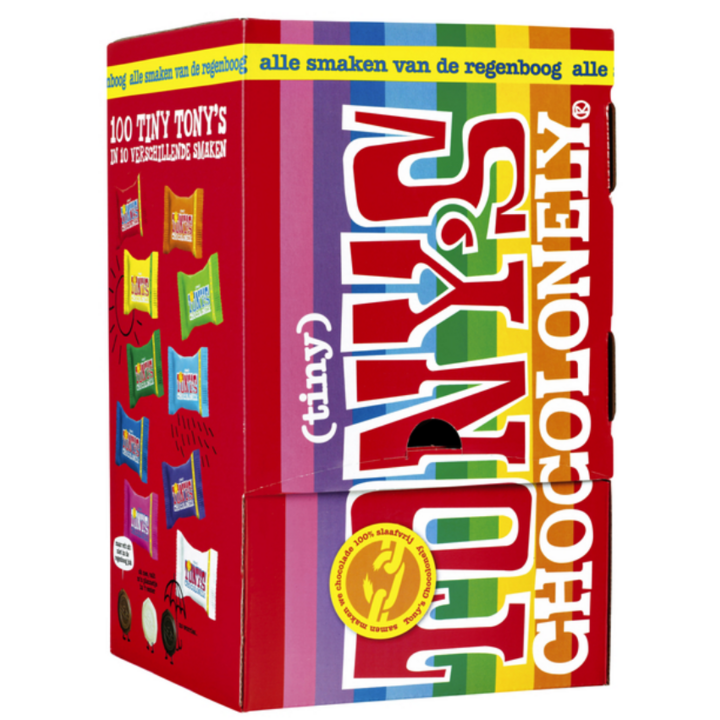 Tony's Chocolonely, 9 gram, tiny mix, nlrtmix900 (doos á 100 stuks) - 1