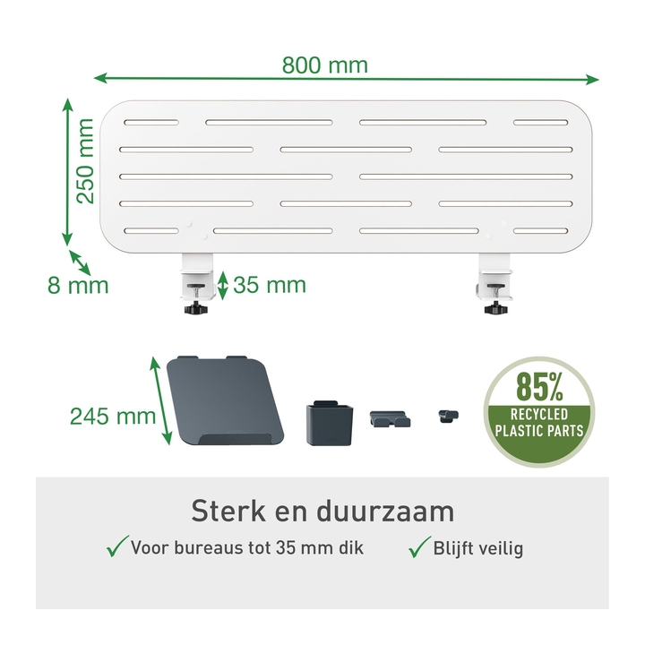 Bureau ophangbord Leitz Ergo | met laptophouder (65490000) - 1