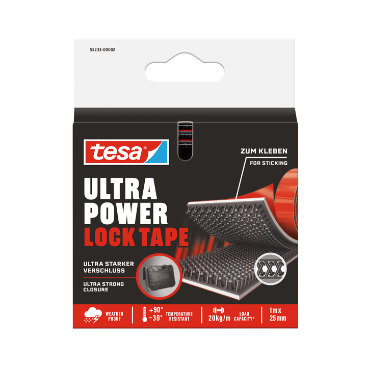Klittenband tesa ultra power lock tape 100cmx25mm(55233-0000 - 0