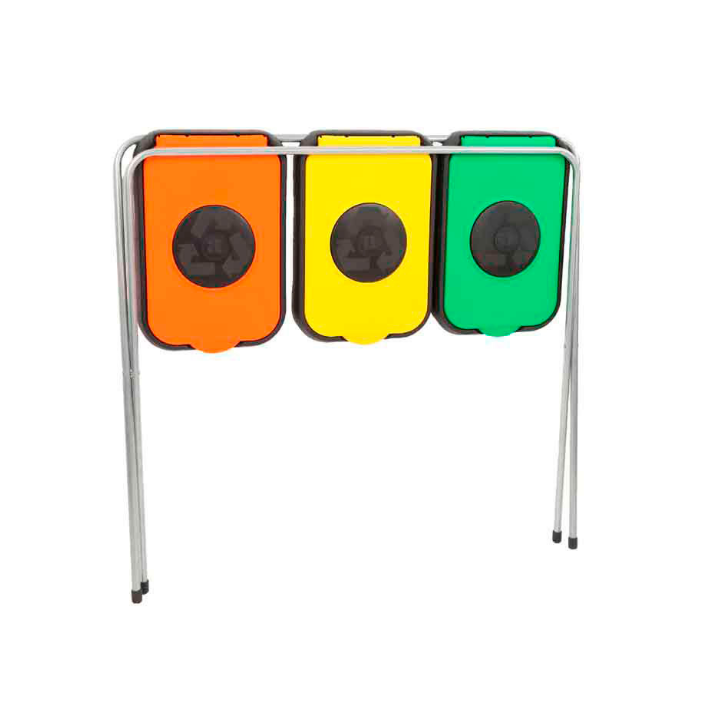 EkoThinks 3, afvalzakhouders, groen/geel/oranje, VB 113032 - 2