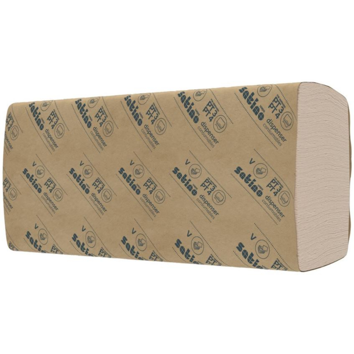 Satino PureSoft | Papieren Handdoekjes | 23x24cm | 2-Laags | PT3 | Soft Beige | 277570 (3.200 stuks) - 1