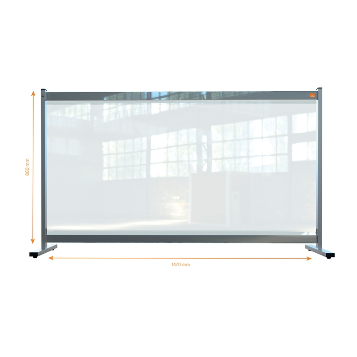 Bureauscherm nobo doorzichtig pvc 1470x860mm(1915548) - 2