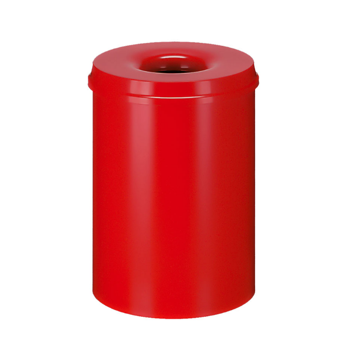 Metalen papierbak, vlamdovend, 30 liter, rood, VB 103000 - 0