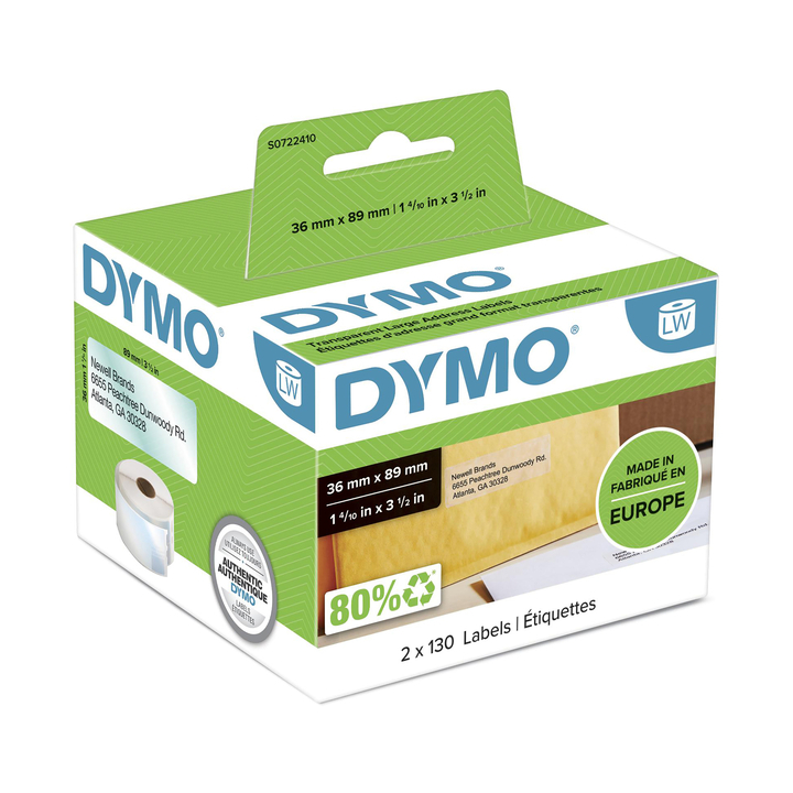 Etiket dymo 99013 labelprint eurolabel 36x89mm tr - 0
