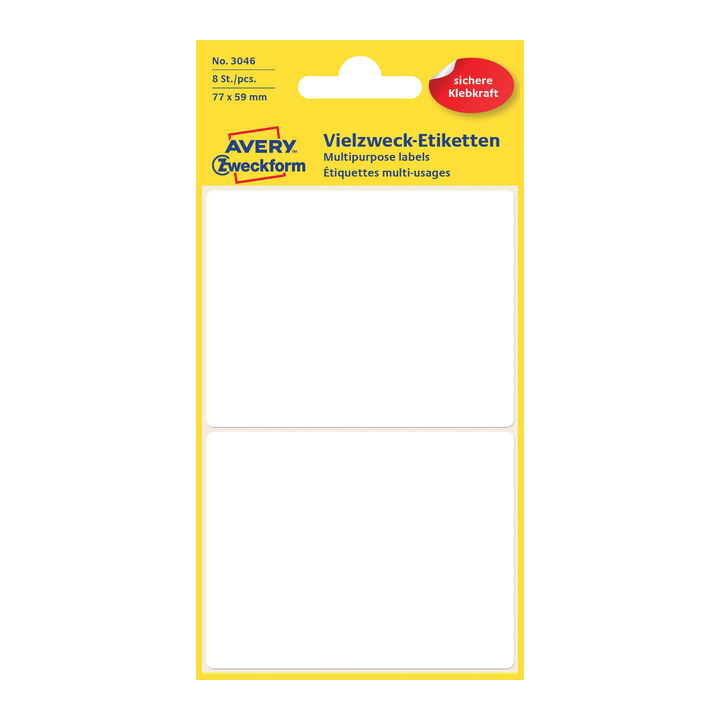 Etiket avery zweck 3046 77x59mm 8st - 0