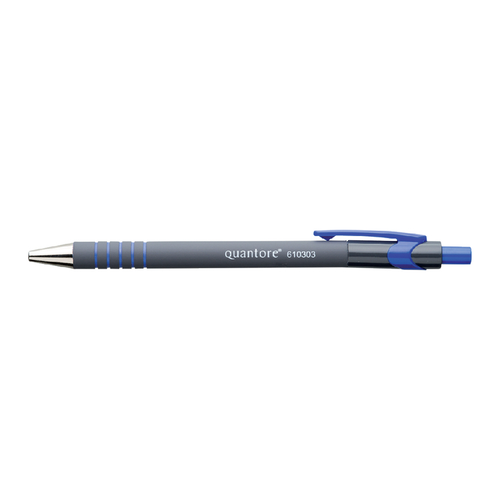Balpen quantore grip retractable blauw - 0