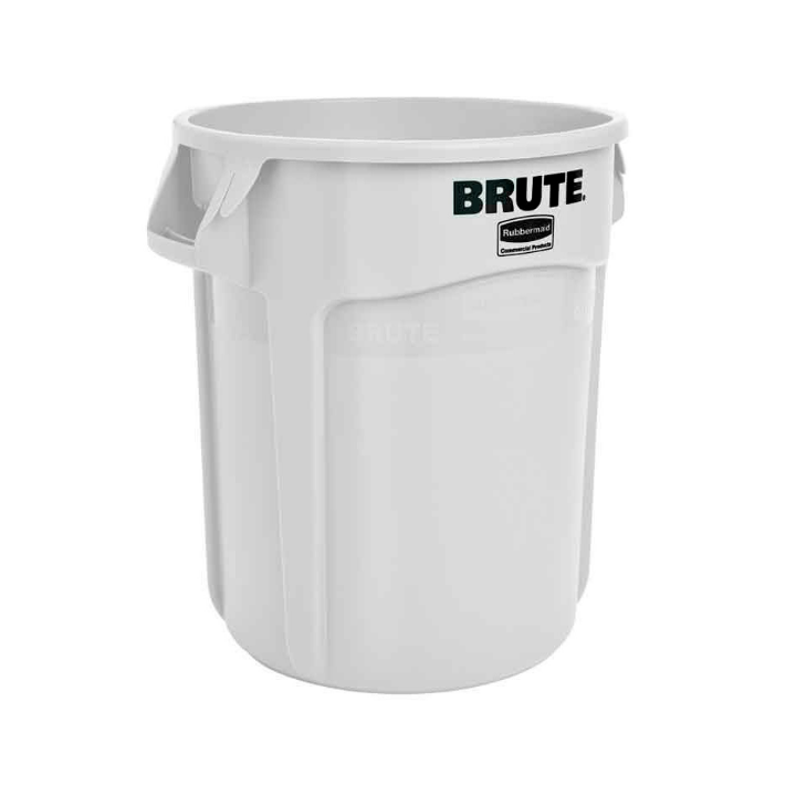 Rubbermaid Brute, ronde afvalbak, 76 liter, wit, VB 002620 - 0