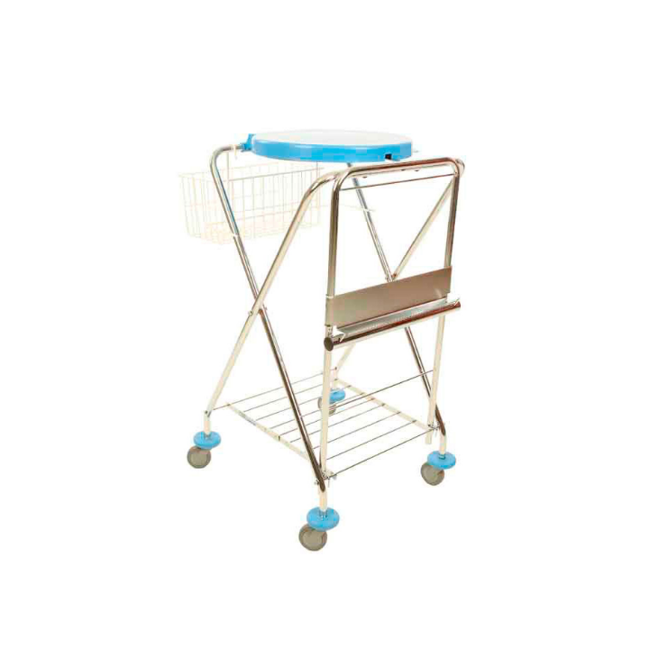 X Frame trolley, afvalzakhouder, 120 liter, chroom, VB 44903 - 2