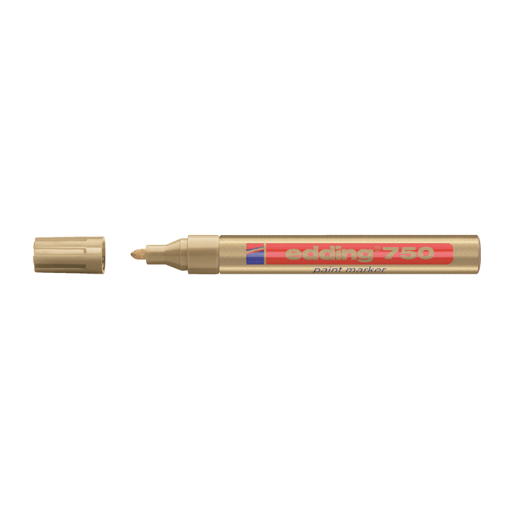 Viltstift edding 750 lak perm rond 2-4mm goud - 0