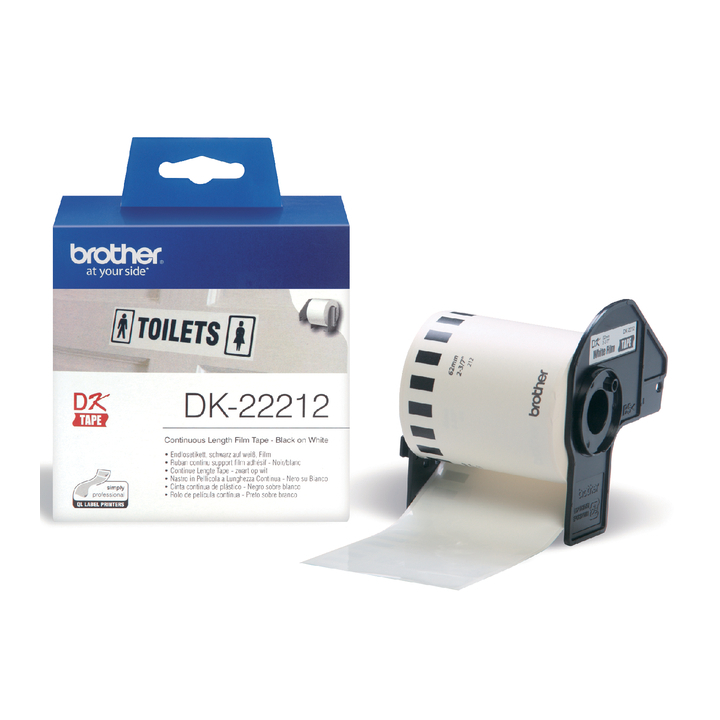 Etiket brother dk-22212 62mm wit - 0